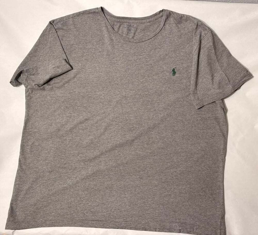 Polo Ralph Lauren Classic Fit Crew Neck T-Shirt Grey Cotton Logo Tee